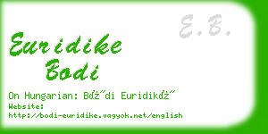 euridike bodi business card